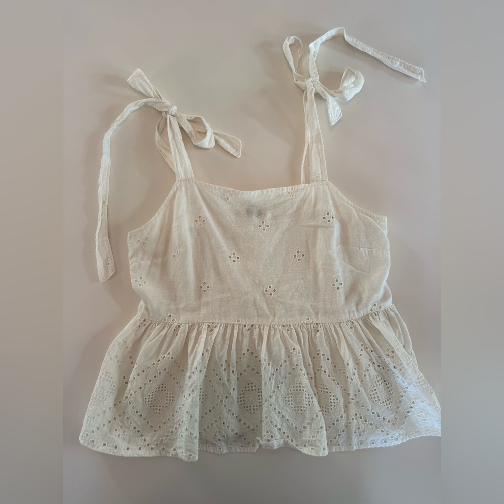 Madewell Arlo top in Geo Eyelet